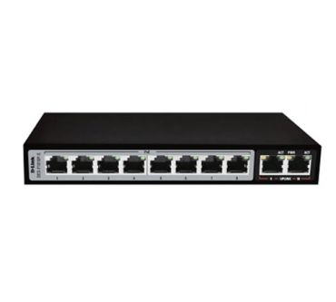 D-Link DES-F1010P-E/B 10-Port 10/100 Long Range PoE+ Surveillance Switch