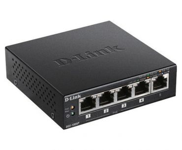 D-Link DGS-1005P/B 5-Port Gigabit Switch with 4 PoE Ports