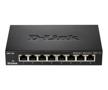 D-Link DGS-108/B 8-Port 10/100/1000 Mbps Unmanaged Switches