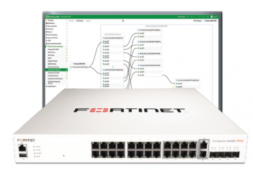 Fortinet FortiSwitch-108F-FPOE L2+ management switch with 8xGE + 2xSFP