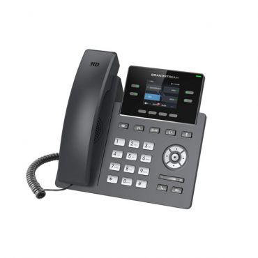 Professional P Phone, 4 SIP accounts, 4 lines, 2x Ethernet 10/100 no PoE, 320x240 (2.4") color LCD, 5V/0.6A PSU