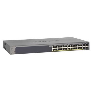 Netgear 24-Port Gigabit Ethernet PoE+ Smart Managed Pro Switch with 4 SFP Ports (190W) | GS728TP