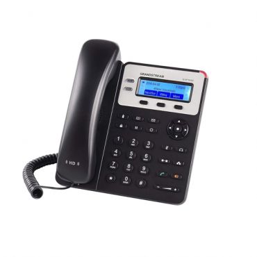Basic IP Phone, 2 SIP accounts, 2 lines, 2x Ethernet 10/100 PoE, 132x48 (2.95") backlit LCD, 5V/0.6A PSU