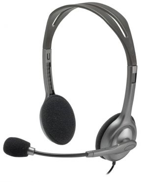 Logitech H111 Wired Headset, Stereo Headphones with Noise-Cancelling Microphone, 3.5 mm Audio Jack STEREO HEADSET