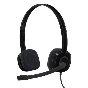 Logitech H151 Headset with Noise-Cancelling Boom Microphone,3.5 mm Analog Stereo,PC/Mac/Laptop STEREO HEADSET