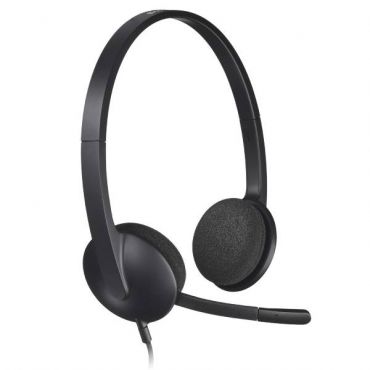Logitech H340 Wired USB Business Headset, Stereo Headphones with Noise-Cancelling Microphone COMPUTER HEADSET