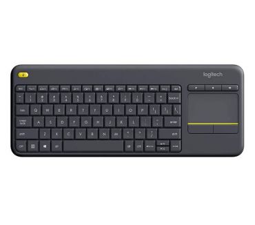 Logitech K400 Plus Wireless Livingroom Keyboard with Touchpad for Home Theatre PC Connected to TV