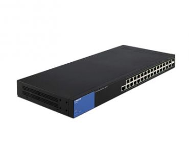 Linksys Business LGS528P 24-Port Gigabit PoE+ (192W) Managed Switch + 2x Ethernet SFP/RJ45 Combo Ports LGS528P-UK