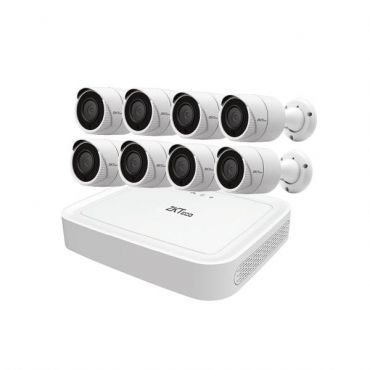 ZKTECO XVR KIT series 8-Channel 5MP LITE with 8 x 1080P Metal HD Cameras KIT-8308XEC-CL/8-BS32B11B