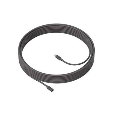 Logitech MEETUP MIC EXTENSION CABLE adds 10 meters of reach to the mic's standard 6 meter cable