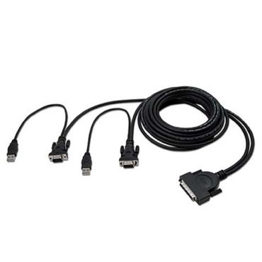 Belkin OmniView Series Dual-Port KVM Cable, 6 feet, USB F1D9401-06