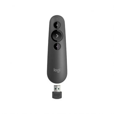 Logitech R500 Laser Presentation Remote Clicker with Dual Connectivity Bluetooth or USB for Powerpoint