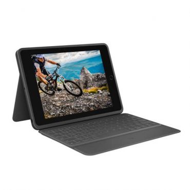 Logitech Rugged Folio Ultimate Protective Keyboard Case with Smart Connector and Durable Spill Proof for iPad 7th Gen & 8th Gen-10.2" Inch RUGGED FOLIO