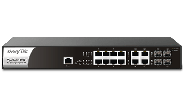 DrayTek VigorSwitch P2121 compact Layer 2 Managed Gigabit PoE switch