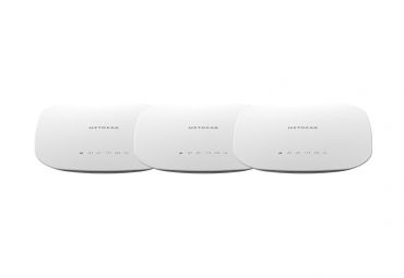 NETGEAR 3-Pack of AC3000 Tri-Band PoE Insight Managed Smart Cloud Wireless Access Point (WAC540)