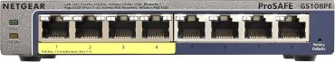 NETGEAR GS108PE-300EUS 8-Port Gigabit Ethernet Smart Managed Plus PoE Network Switch