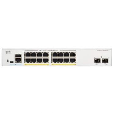 Cisco Catalyst 1200-16P-2G Smart Switch, 16 Port GE, PoE , 2x1GE SFP