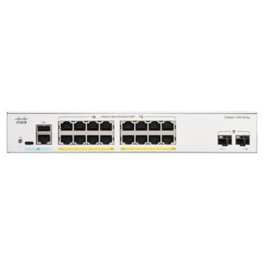 Cisco Catalyst 1300 Series C1300-16P-2G Switches 16x 10/100/1000 PoE+ ports