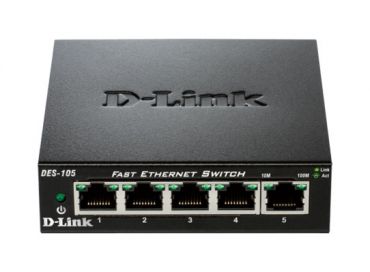 D-Link DES-105 5-Port 10/100 Mbps Unmanaged Switch DES-105/E