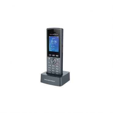 Ruggedized DECT IP phone, 20 SIP accounts, 20 lines, 240x320 (2.4") LCD, 2000mAh Li-ion, 5V/1A Micro-USB PSU