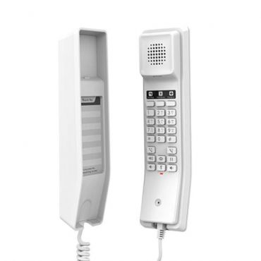 Hotel Bathroom IP Phone, 2 SIP accounts, 2 lines, 1x Ethernet 10/100 PoE, no LCD, no PSU, White