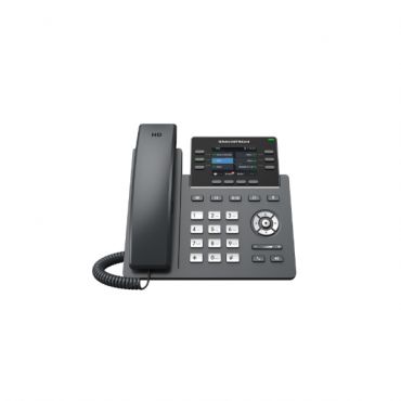 Professional P Phone, 6 SIP accounts, 6 lines, 2x GbE PoE, Wi-Fi, 320x240 (2.8") color LCD, 24 virtual BLF keys, 5V/0.6A PSU