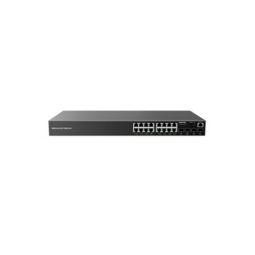 Layer 2+ Managed Network Switch, 16x GbE RJ45, 4x SFP, fan-less, Internal PSU