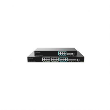 Layer 3 Managed Multi-Gigabit Network Switch, 8x 2.5GbE, 16x GbE RJ45 PoE 802.3 af/at, 30W for port 1-16, 60W for port 17-24, 360W total power budget, 2x SFP+, Internal PSU, optional redundant PSU