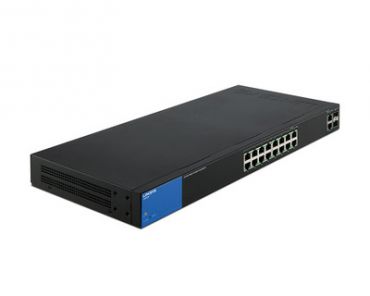 Linksys Business LGS318P 16-Port Gigabit PoE+ (125W) Smart Managed Switch + 2x SFP/RJ45 Combo Ports LGS318P-UK