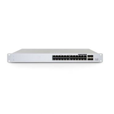 Cisco Meraki MS130-24X-HW Ethernet Switch, 24 Ports with PoE, 6x2.5GbE, 18xGbE, 4x10GbE SFP+, Cloud-Managed, 370W PoE Budget, Rack-mountable